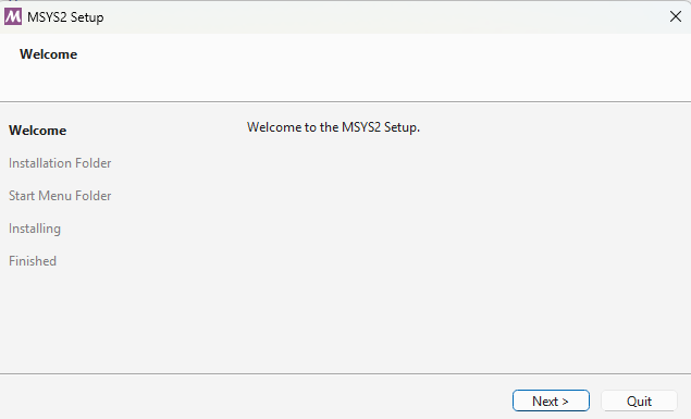 Welcome to the MSYS2 Setup